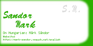 sandor mark business card